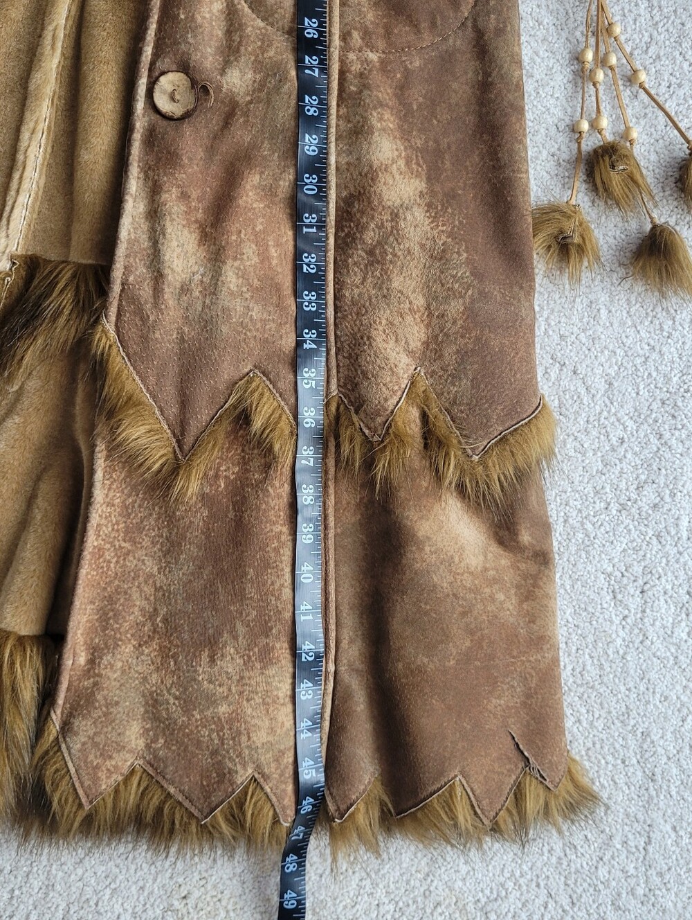 Rare Vintage Wilson Leather Genuine Leather Faux Fur Coat Boho W/Hood Size S - Picture 14 of 15